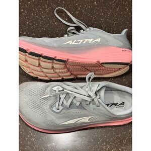 Altra Torin 8 Running Shoes Womens 9 Gray Pink Wide Toe Box Athletic Cushioned
